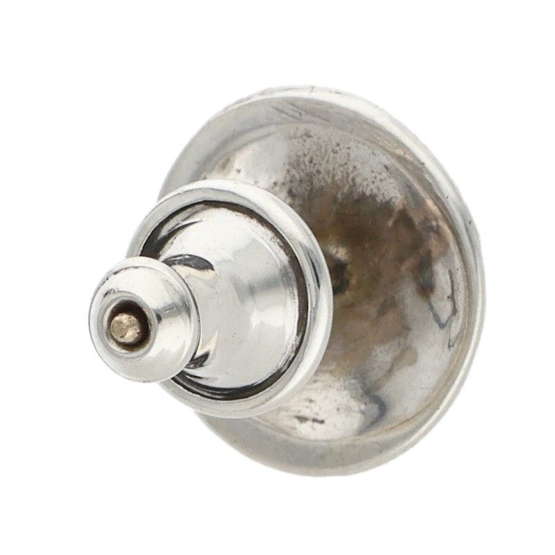 Chrome Hearts Stud Crsbll Cross Ball Silver Earrings — view 2