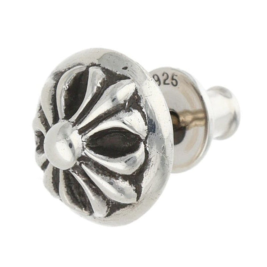 Chrome Hearts Stud Crsbll Cross Ball Silver Earrings