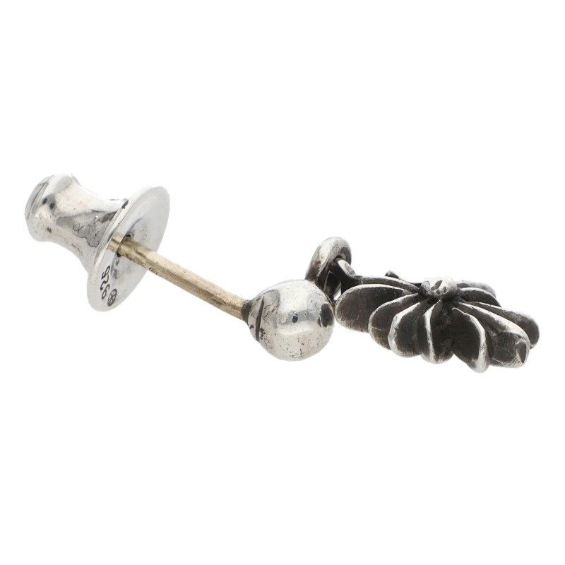 Chrome Hearts Tny CH Pls 1 Tiny Ech Plus Drop Silver Earrings — view 3