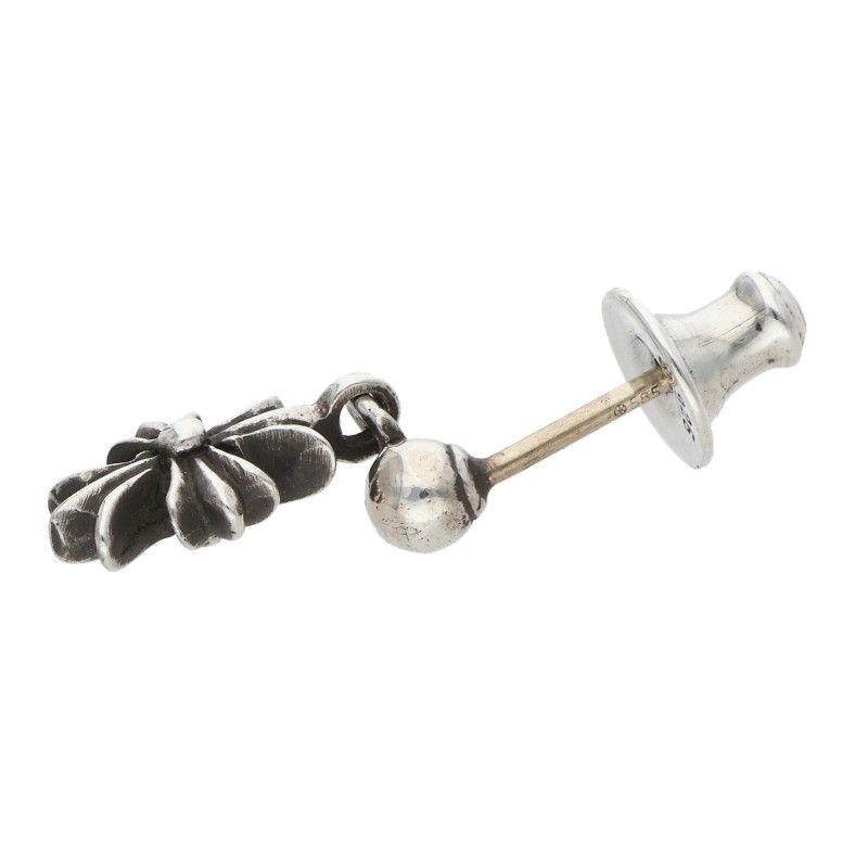 Chrome Hearts Tny CH Pls 1 Tiny Ech Plus Drop Silver Earrings — view 4
