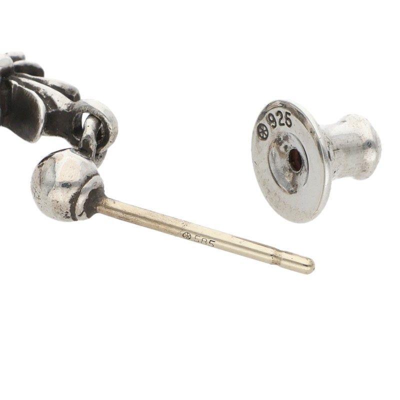 Chrome Hearts Tny CH Pls 1 Tiny Ech Plus Drop Silver Earrings — view 5