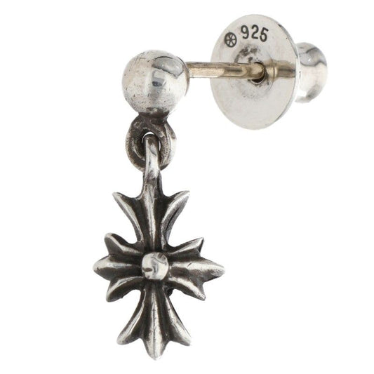 Chrome Hearts Tny CH Pls 1 Tiny Ech Plus Drop Silver Earrings