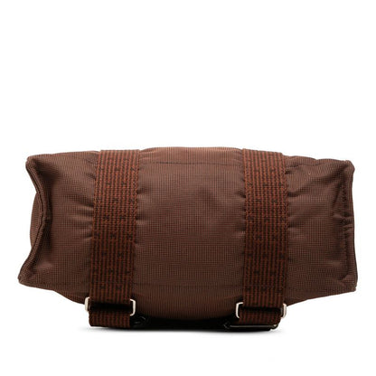 Hermes Her Line a Dos MM Backpack Brown Canvas — view 3