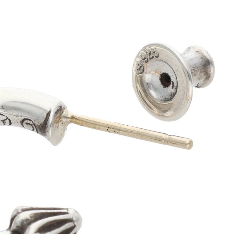 Chrome Hearts Hoop Plain Silver Earrings — view 4