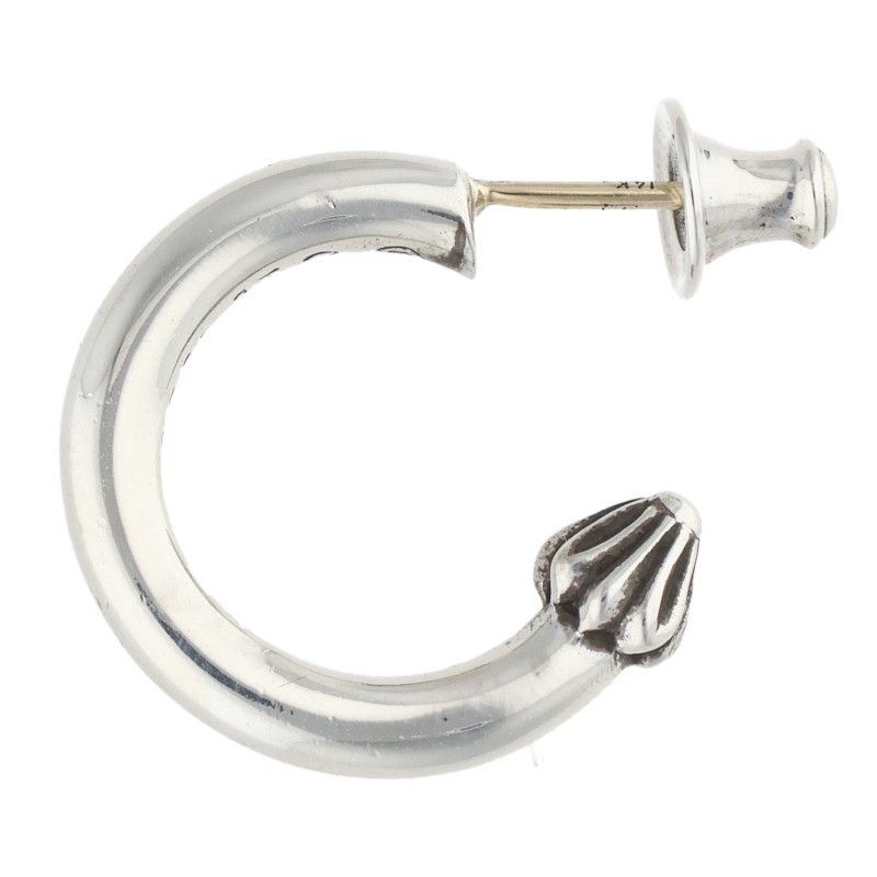 Chrome Hearts Hoop Plain Silver Earrings — view 5