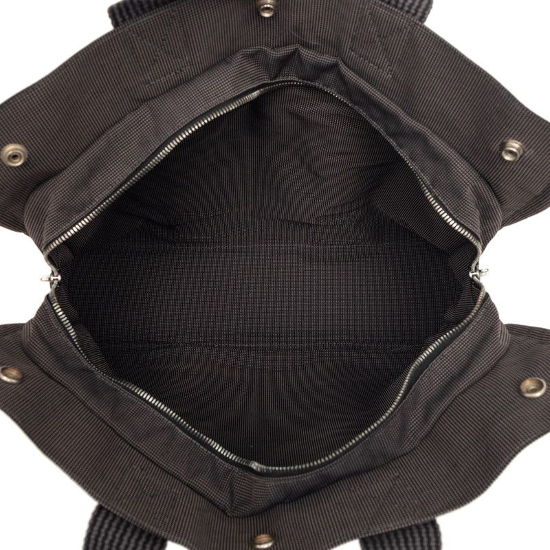 Hermes Her Line Tote MM Black Gray Canvas — view 5
