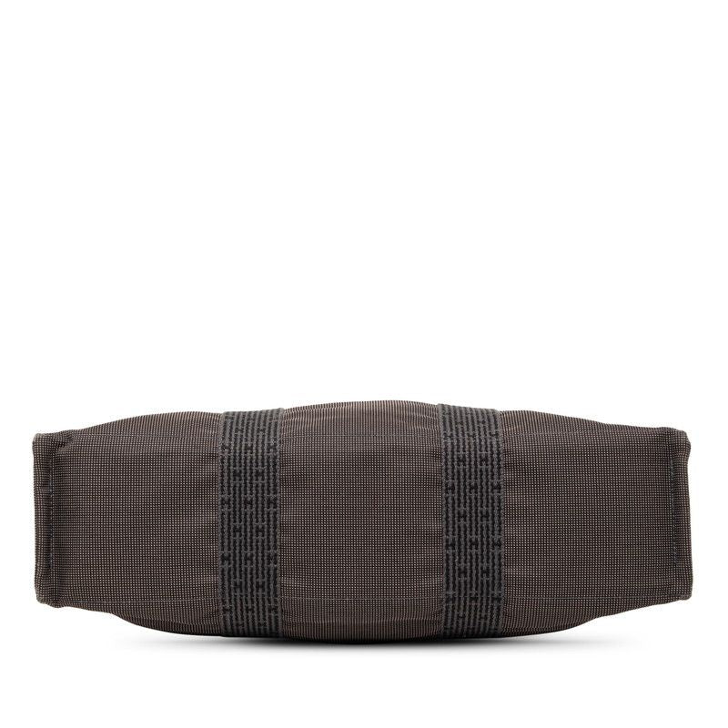 Hermes Her Line Tote MM Black Gray Canvas — view 3