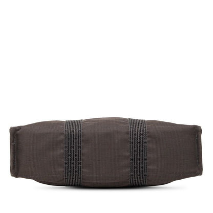 Hermes Her Line Tote MM Black Gray Canvas — view 3