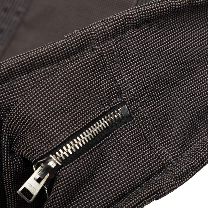 Hermes Her Line Tote MM Black Gray Canvas — view 4