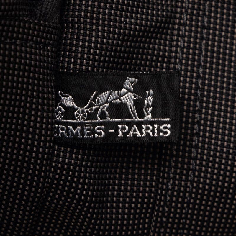 Hermes Her Line Tote MM Black Gray Canvas — view 6