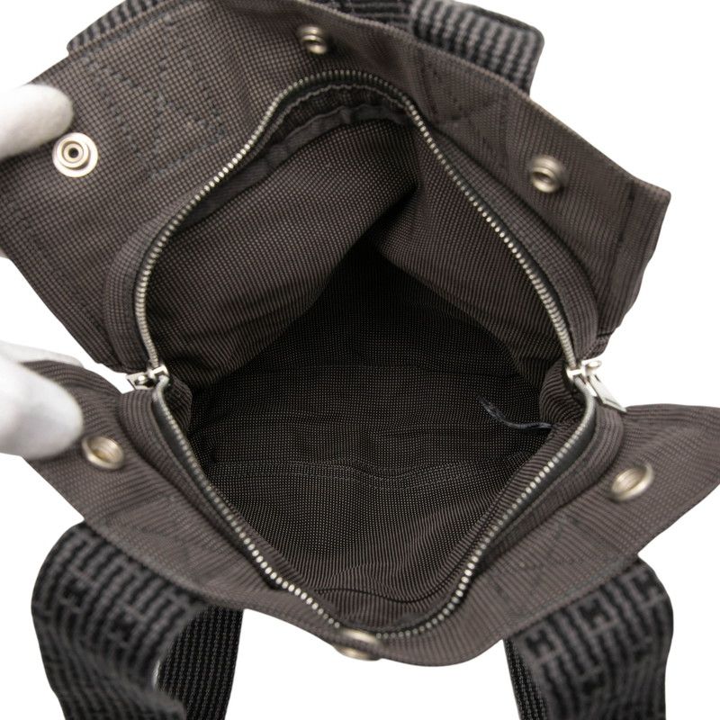 Hermes Her Line a Dos PM Backpack Black Gray Canvas — view 4