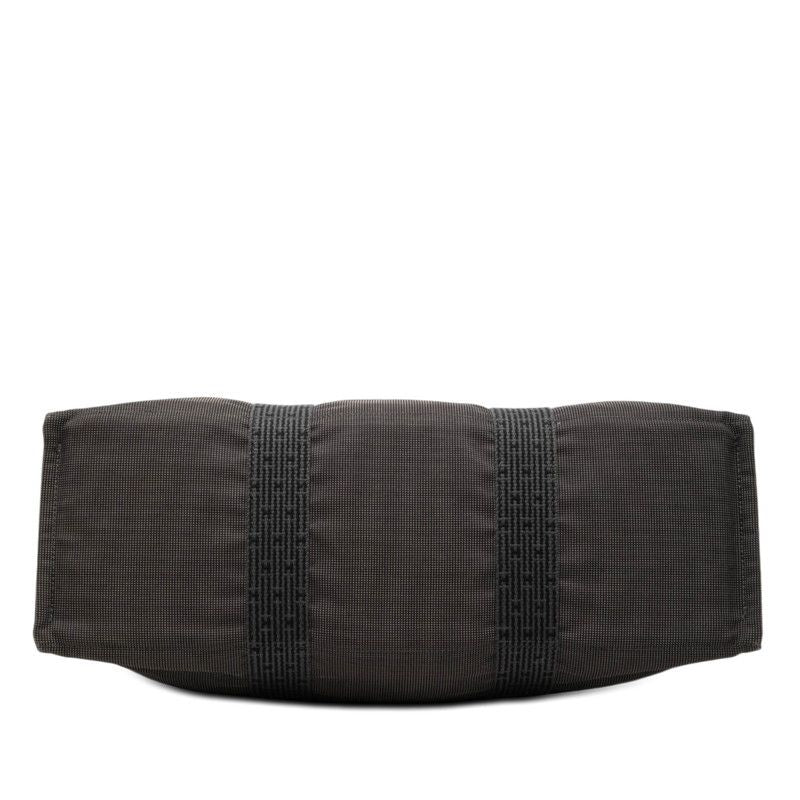 Hermes Her Line Tote GM Black Gray Canvas — view 3