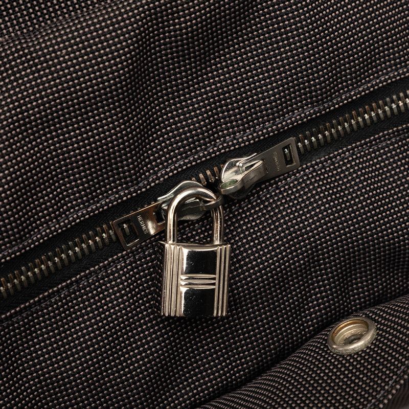 Hermes Her Line Tote GM Black Gray Canvas — view 4