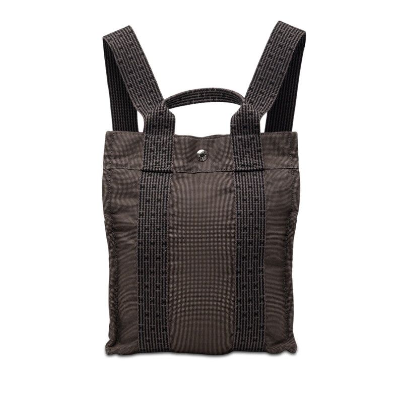 Hermes Her Line a Dos PM Backpack Black Gray Canvas