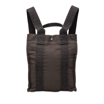 Hermes Her Line a Dos PM Backpack Black Gray Canvas