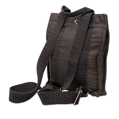 Hermes Her Line a Dos PM Backpack Black Gray Canvas — view 2