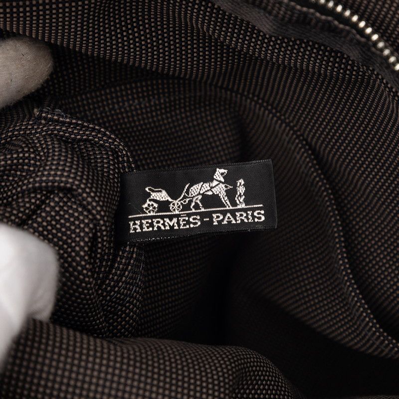 Hermes Her Line a Dos PM Backpack Black Gray Canvas — view 6