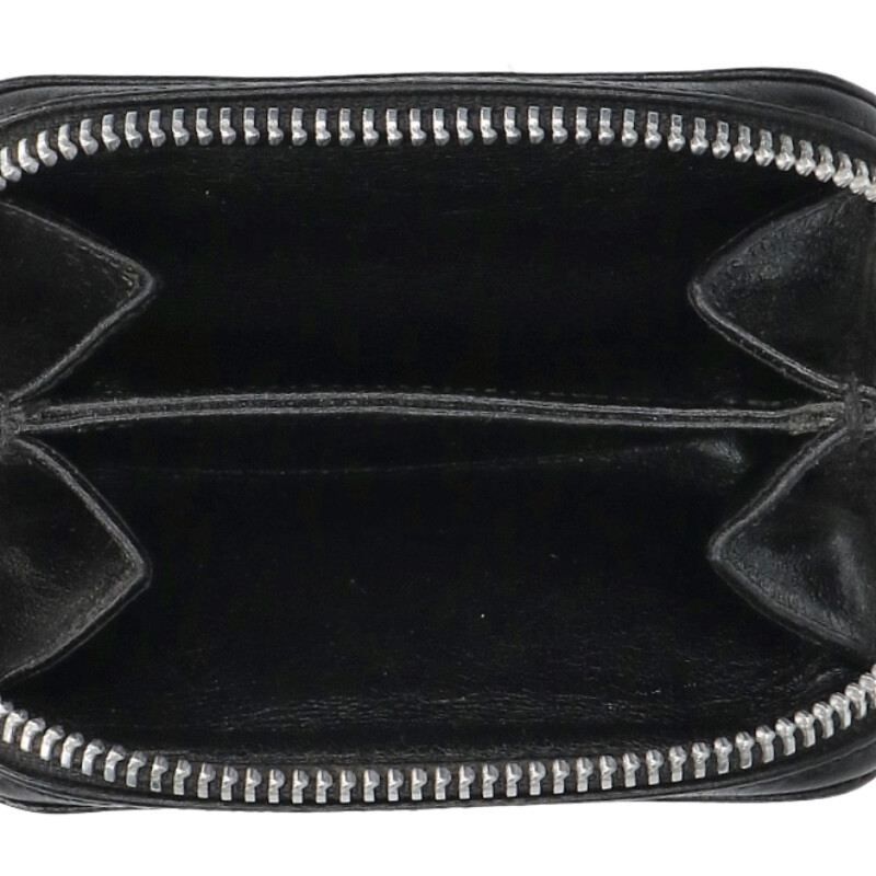 Chrome Hearts Coin Case Daga Round Zip Leather — view 3