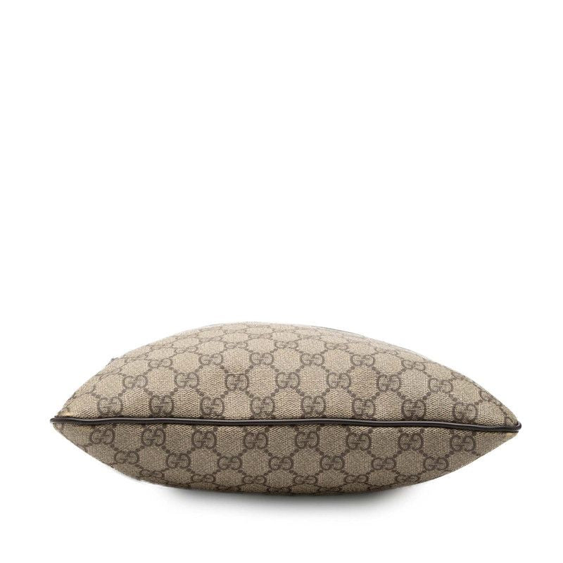 Gucci GG Supreme Crossbody Shoulder Bag Beige Brown Leather — view 3