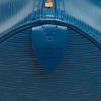 Louis Vuitton Epi Speedy 25 Mini Boston Bag Toledo Blue Leather — view 5