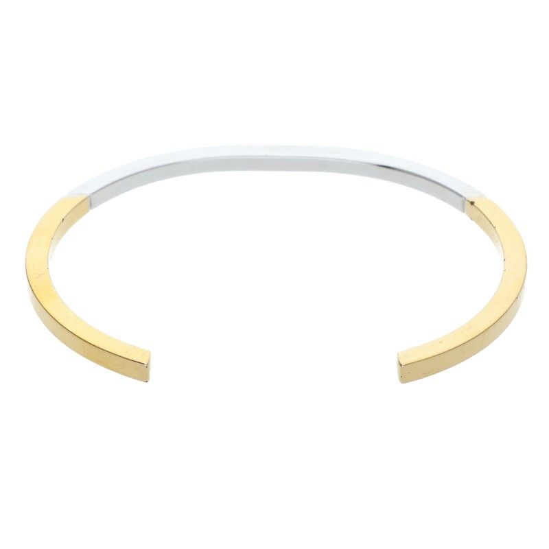Celine Simple Form Rhodium Gold Finish Bracelet C4 — view 2
