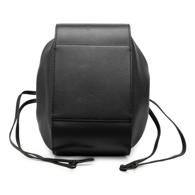 Loewe Anagram Hammock Small Shoulder Bag Drawstring 2-Way Black Leather — view 3