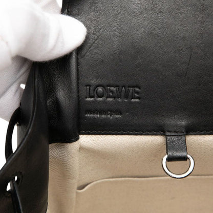 Loewe Anagram Hammock Small Shoulder Bag Drawstring 2-Way Black Leather — view 5