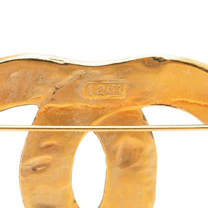 Chanel CC Logo Vintage Brooch 29 Gold Plated — view 4