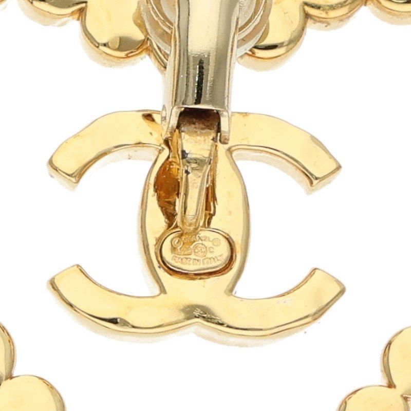 Chanel CC Logo Rhinestone Earrings — view 3