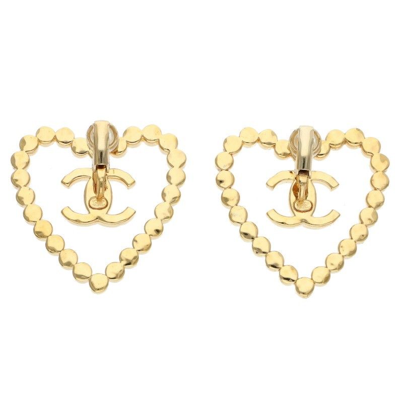 Chanel CC Logo Rhinestone Earrings — view 2