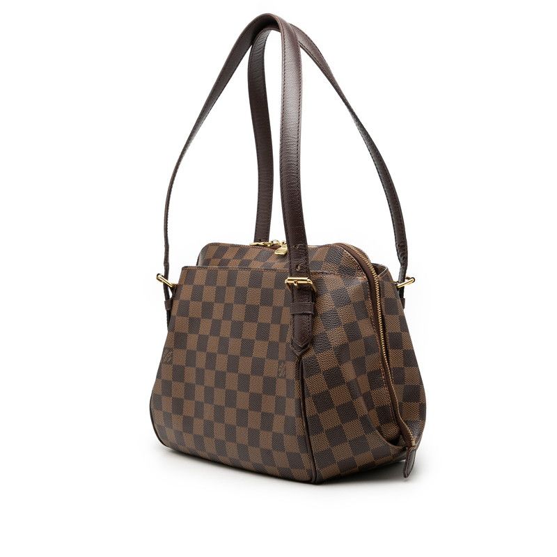 Louis Vuitton Damier Belem MM Shoulder Bag Ebene Brown Leather — view 2