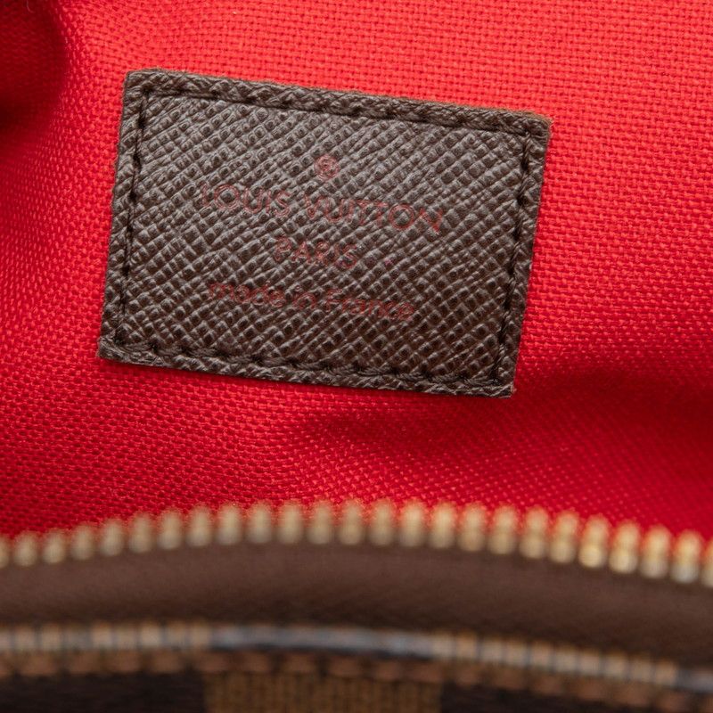 Louis Vuitton Damier Belem MM Shoulder Bag Ebene Brown Leather — view 5