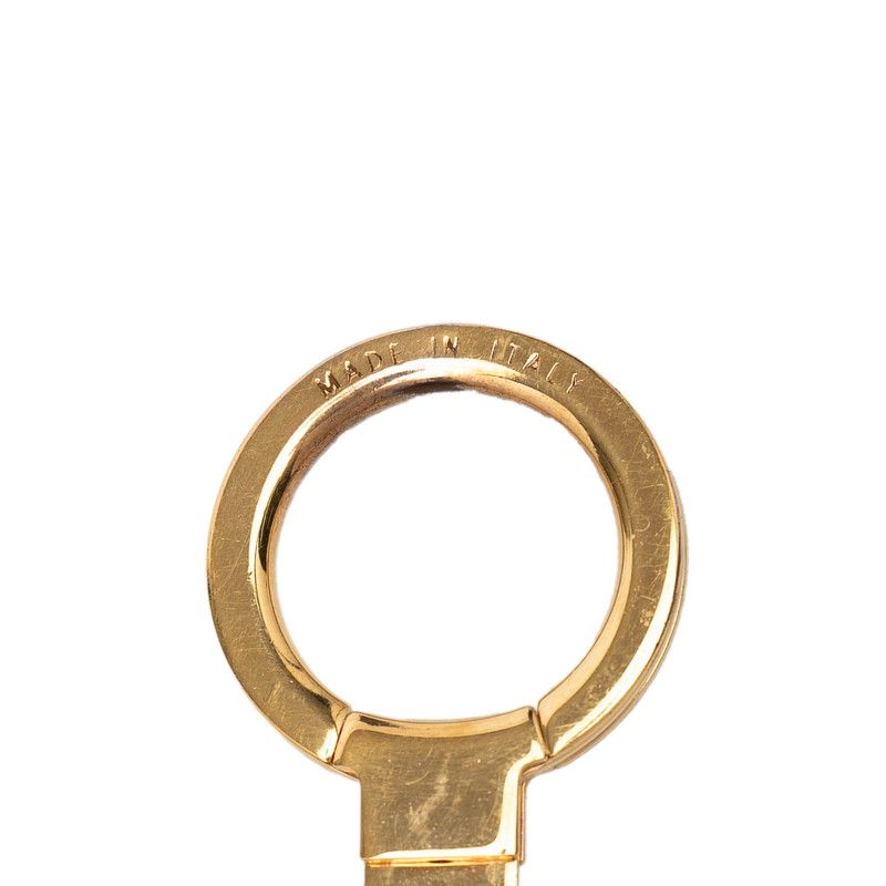 Louis Vuitton Porte Cles Pampille Bag Charm Key Holder Gold Black Plated — view 3