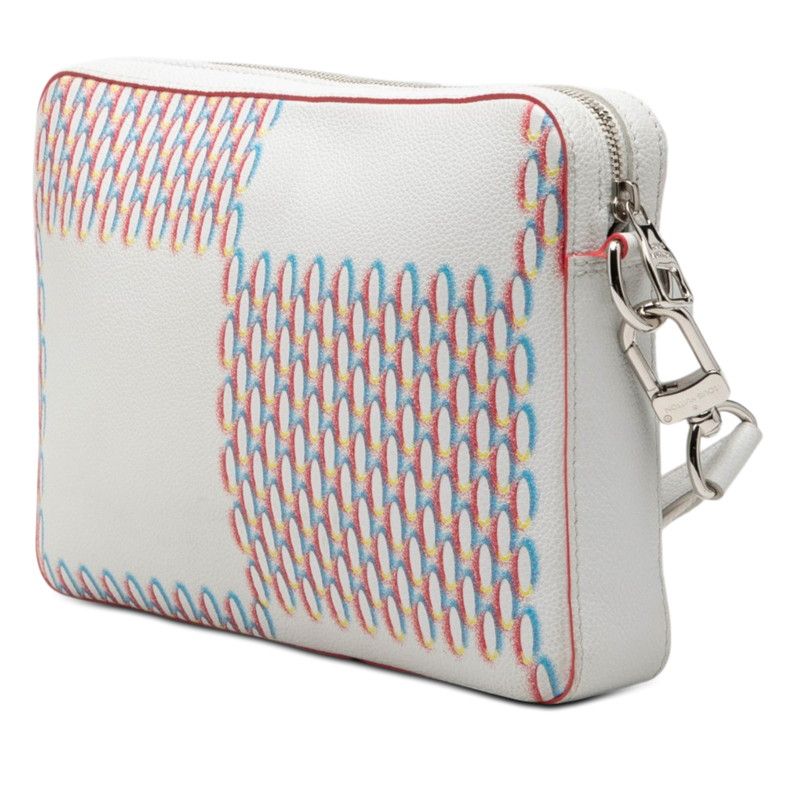 Louis Vuitton Damier Giant Spray Trio Messenger Crossbody Shoulder Bag White — view 2