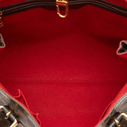 Louis Vuitton Damier Hampstead MM Tote Shoulder Bag Brown Leather — view 4