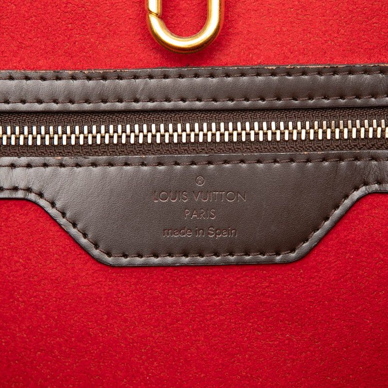 Louis Vuitton Damier Hampstead MM Tote Shoulder Bag Brown Leather — view 5