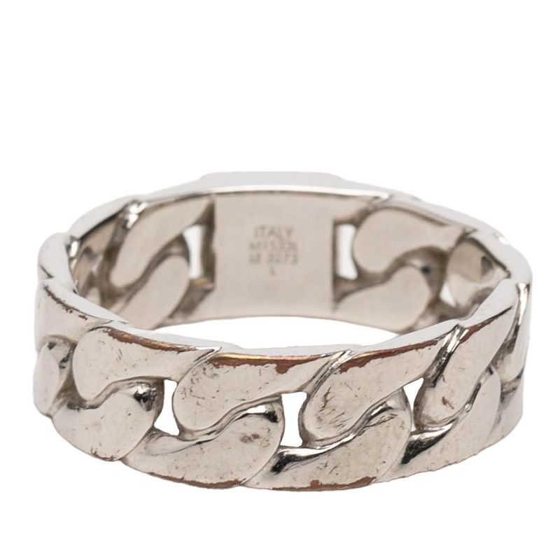 Louis Vuitton Mosaic Chain Ring L Silver Metal — view 3