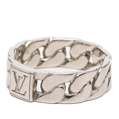 Louis Vuitton Mosaic Chain Ring L Silver Metal — view 2
