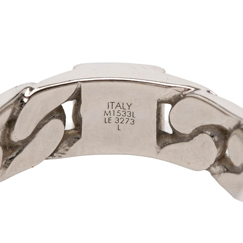 Louis Vuitton Mosaic Chain Ring L Silver Metal — view 4