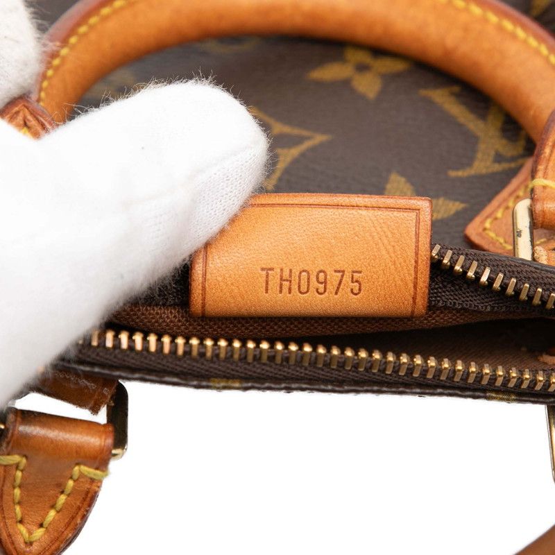 Louis Vuitton Monogram Mini Speedy Handbag Brown Leather — view 6