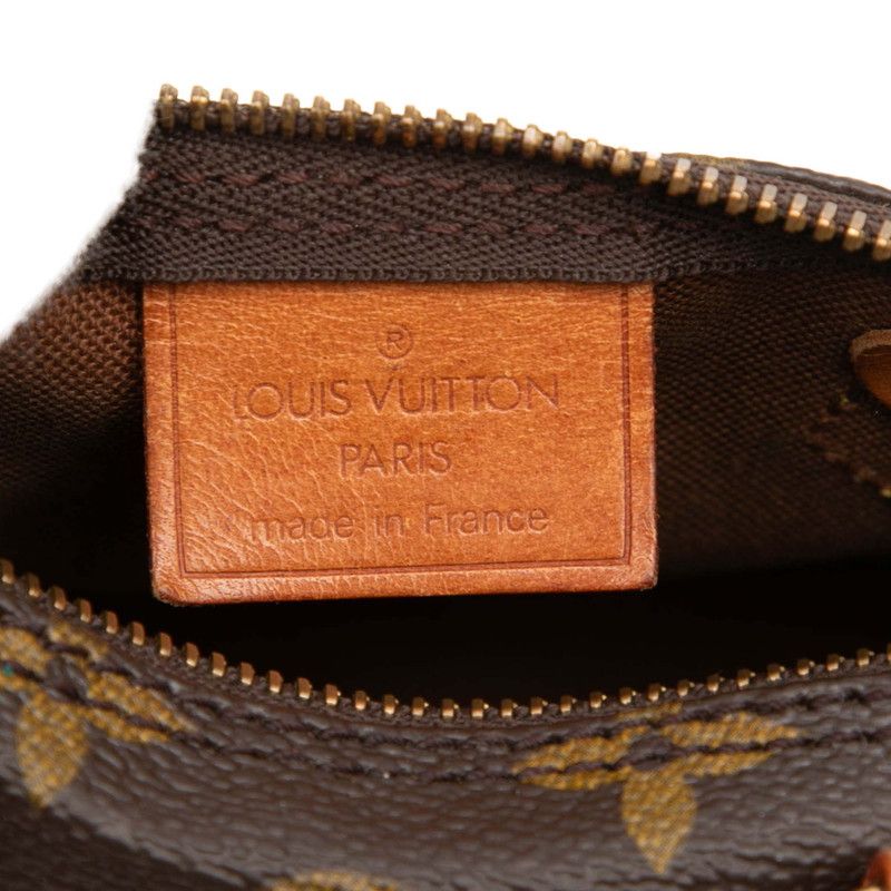 Louis Vuitton Monogram Mini Speedy Handbag Brown Leather — view 5