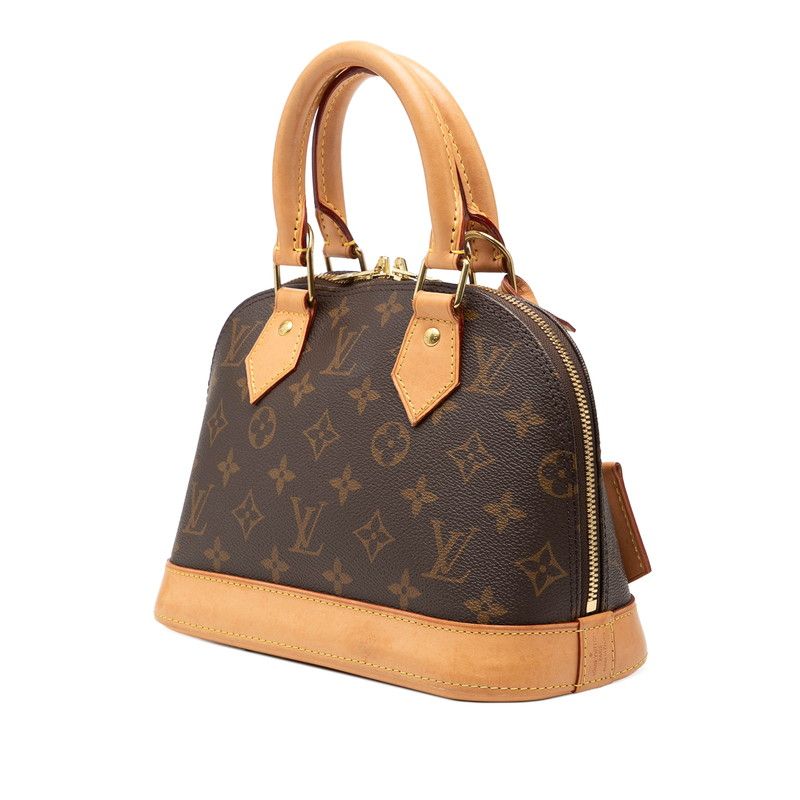 Louis Vuitton Monogram Alma BB Shoulder Bag 2-Way Brown Leather — view 2