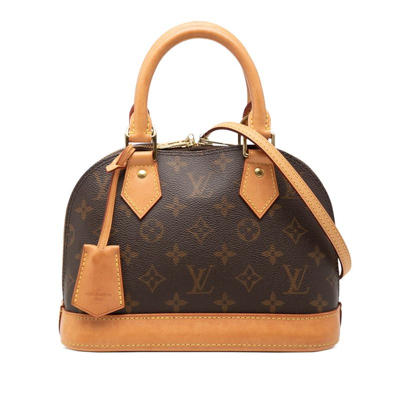 Louis Vuitton Monogram Alma BB Shoulder Bag 2-Way Brown Leather