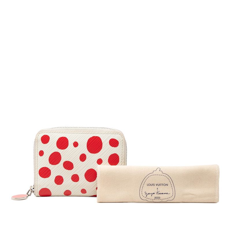 Louis Vuitton Epi LV Yk Zippy Coin Purse Yayoi Kusama Zip Around Wallet White — view 6