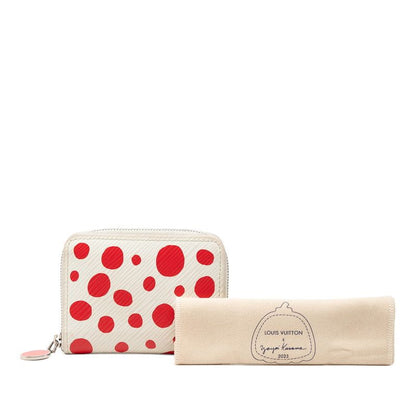Louis Vuitton Epi LV Yk Zippy Coin Purse Yayoi Kusama Zip Around Wallet White — view 6