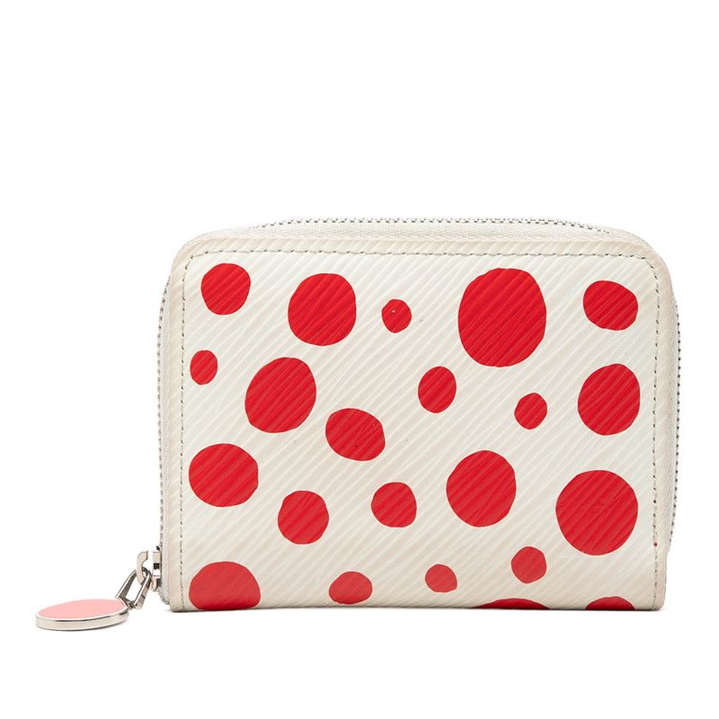 Louis Vuitton Epi LV Yk Zippy Coin Purse Yayoi Kusama Zip Around Wallet White