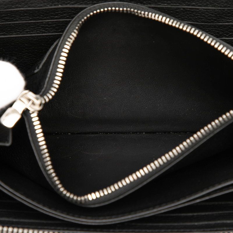 Louis Vuitton Zippy Lockme Zip Around Wallet Noir Black Leather — view 7