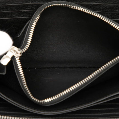 Louis Vuitton Zippy Lockme Zip Around Wallet Noir Black Leather — view 7
