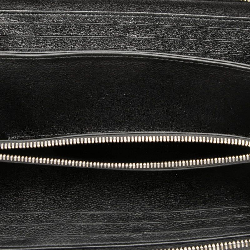 Louis Vuitton Zippy Lockme Zip Around Wallet Noir Black Leather — view 4
