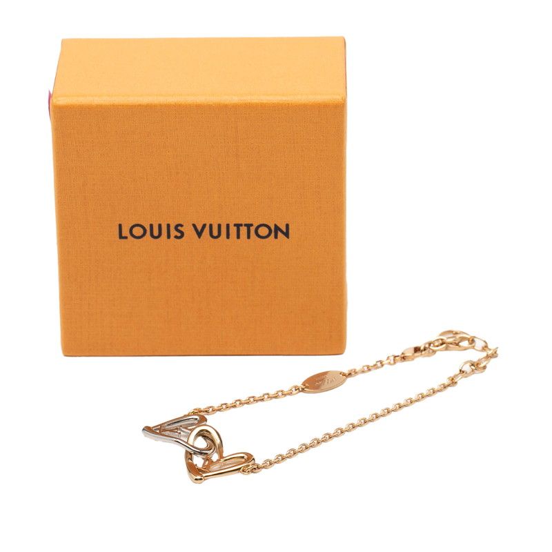Louis Vuitton Bracelet Heart Foreign Love Gold Silver Plated Metal — view 7